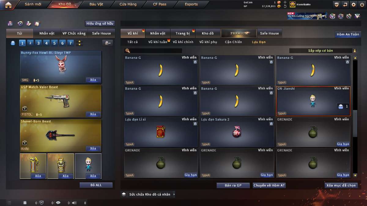 shop acc cf uy tin gia re